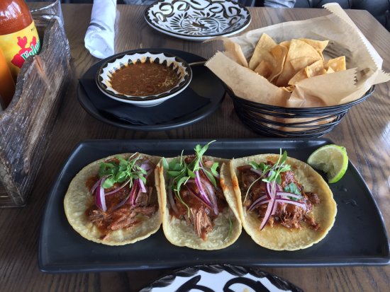 La Josie signature dishes Tacos de BirriaCochinita PibilTuna Ceviche﻿﻿﻿